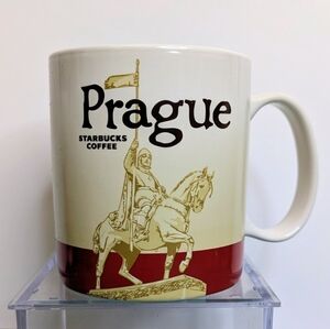 Starbucks Prague 2014 Coffee Mug, Red Global Icon Series Saint Wenceslas Statue